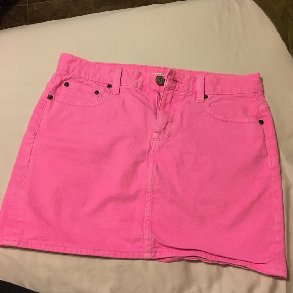 Hot Pink Jean Skirt from Jcrew